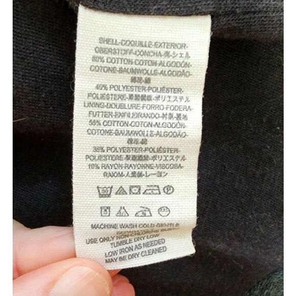 Free People Charcoal Grey Quilted Studded Zipper Jacket Size M - Picture 8 of 11